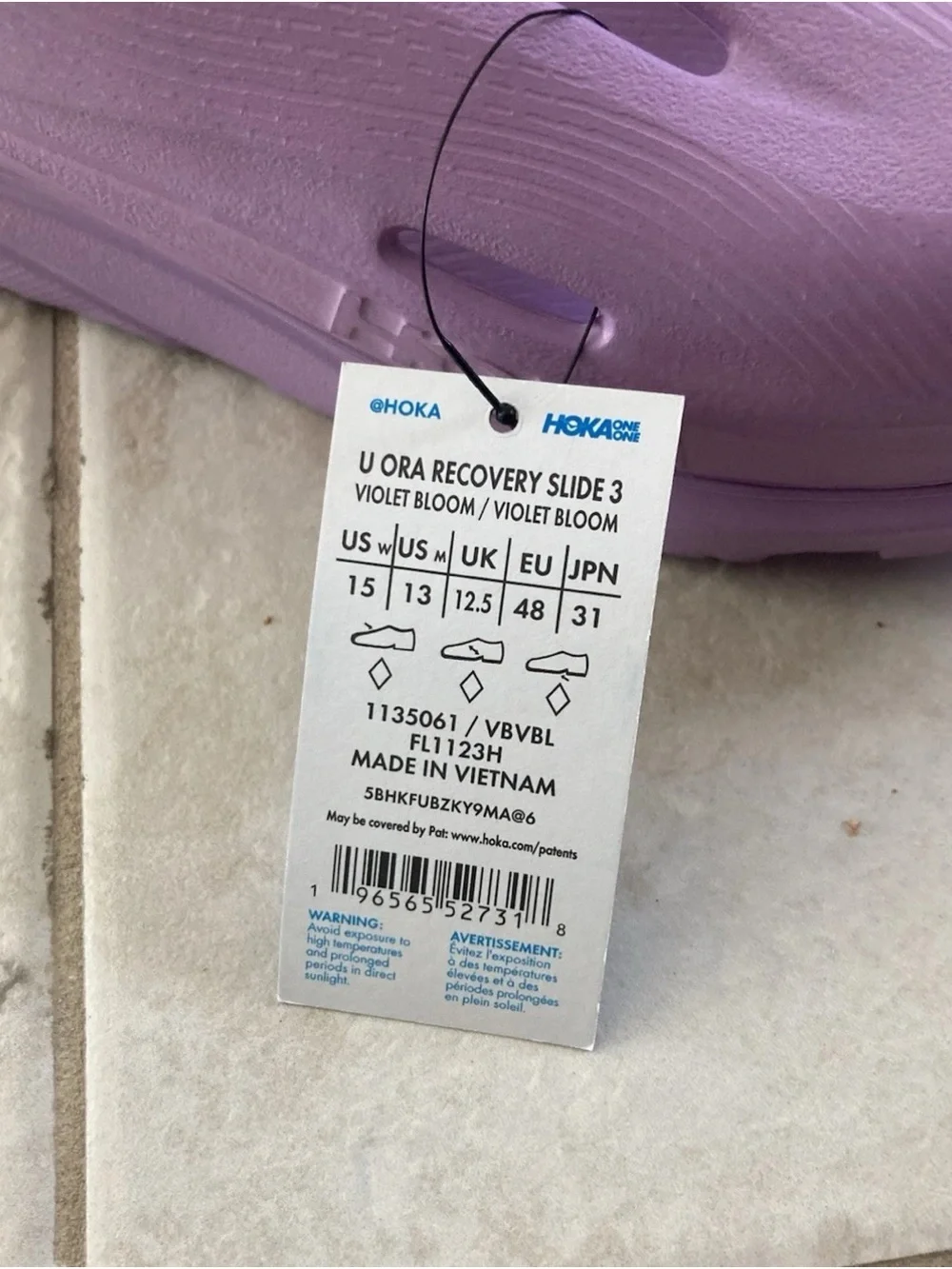 Hoka Ora Recovery Slide 3 Violet Bloom Purple 1135061-VBVBL Men’s Sz 13
